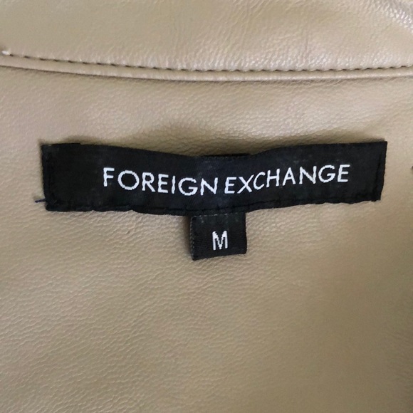 Pleather tan biker jacket - Picture 6 of 6